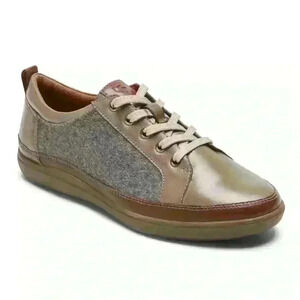 Rockport Cobb Hill Women's Bailee Sneaker - Charcoal Felt / Brown Leather